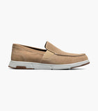 Nunn Bush Luca Suede Moc Toe Venetian Slip On Shoes Stone 85102-275