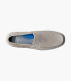 Nunn Bush Luca Suede Moc Toe Venetian Slip On Shoes Gray 85102-020