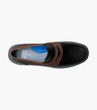 Nunn Bush Luca Moc Toe Penny Loafer Walking Shoes Black Multi 85103-009