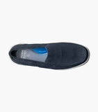 Nunn Bush Luca Suede Moc Toe Venetian Slip On Shoes Navy 85102-410
