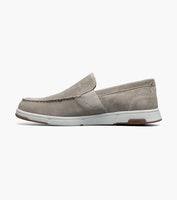 Nunn Bush Luca Suede Moc Toe Venetian Slip On Shoes Gray 85102-020