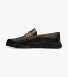 Nunn Bush Luca Moc Toe Penny Loafer Walking Shoes Black Multi 85103-009