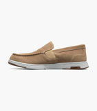Nunn Bush Luca Suede Moc Toe Venetian Slip On Shoes Stone 85102-275