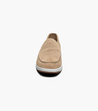 Nunn Bush Luca Suede Moc Toe Venetian Slip On Shoes Stone 85102-275