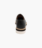 Stacy Adams Alario Wingtip Oxford Croco Leather Shoes Black 25725-001