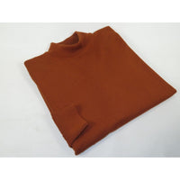 Men's Sweater Knit By BRANGO Turkey Mock Neck Cotton Blend 21050 Tobacco