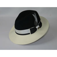 Mens Bruno Capelo Dress Hat Australian Wool Fedora Caesar CA350 Black Ivory new