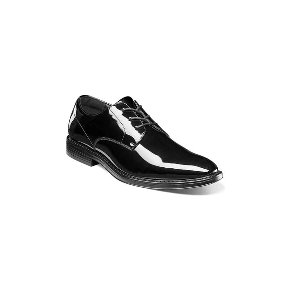 Nunn Bush Centro Formal Flex Plain Toe Oxford Tux Shoes Black Patent 85045-004