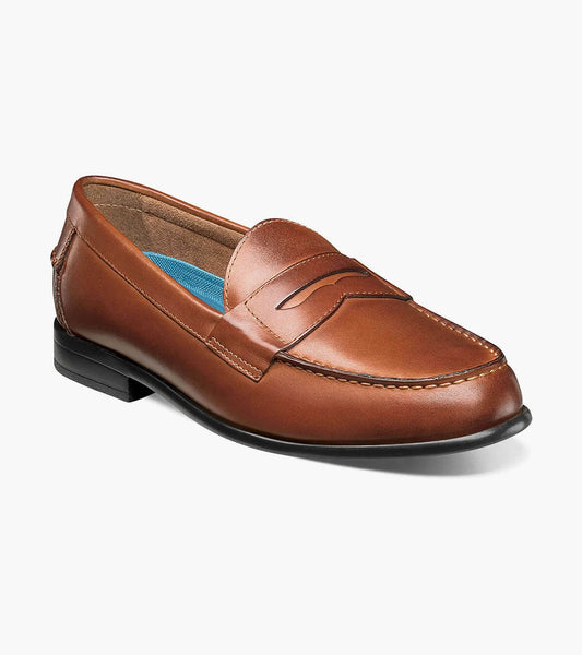 Nunn Bush Drexel Moc Toe Penny Loafer Dress Shoes Cognac 84744-221