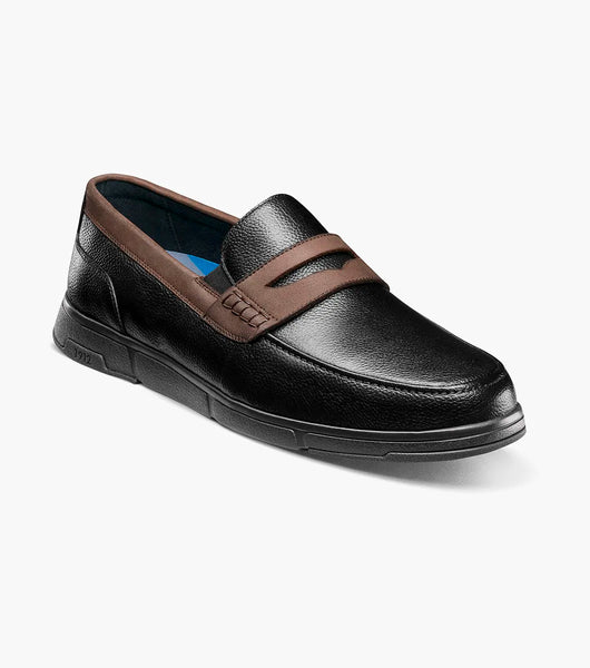 Nunn Bush Luca Moc Toe Penny Loafer Walking Shoes Black Multi 85103-009