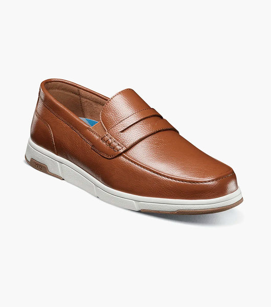 Nunn Bush Luca Moc Toe Penny Loafer Walking Shoes Cognac Multi 85103-229