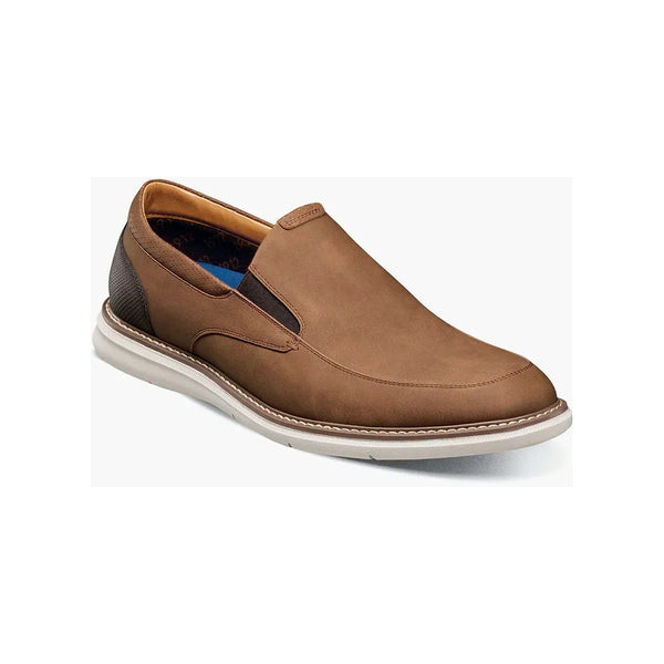 Nunn Bush Chase Casual Moc Toe Slip-On Walking Shoes Cognac  Multi 85106-229