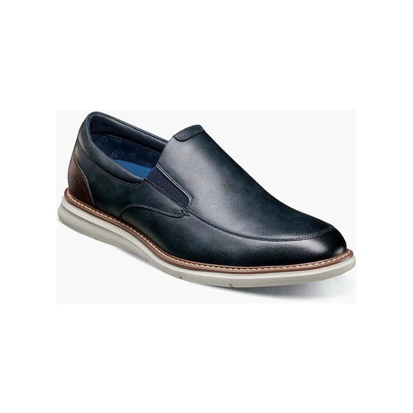 Nunn Bush Chase Casual Moc Toe Slip-On Walking Shoes Navy Multi 85106-492