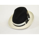 Mens Bruno Capelo Dress Hat Australian Wool Fedora Caesar CA350 Black Ivory new
