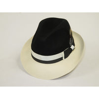 Mens Bruno Capelo Dress Hat Australian Wool Fedora Caesar CA350 Black Ivory new