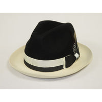 Mens Bruno Capelo Dress Hat Australian Wool Fedora Caesar CA350 Black Ivory new