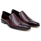 Belvedere Men's Shoes Italian Soft Deerskin ANDREO Burgundy