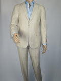 Men's ENZO Linen Spring Summer Suit Light Weight Breathable E58302-7 Natural
