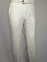 Men's ENZO Linen Spring Summer Suit Light Weight Breathable E58302-1 White