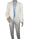 Men's ENZO Linen Spring Summer Suit Light Weight Breathable E58302-1 White