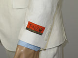 Men's ENZO Linen Spring Summer Suit Light Weight Breathable E58302-1 White