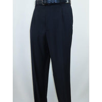 Men's Apollo King Slacks Single Pleated Semi Wide Leg DM22 Navy Size 38