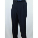 Men's Apollo King Slacks Single Pleated Semi Wide Leg DM22 Navy Size 38