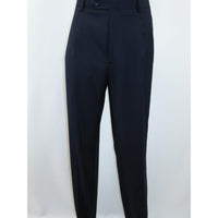 Men's Apollo King Slacks Single Pleated Semi Wide Leg DM22 Navy Size 38