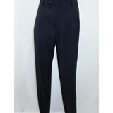 Men's Apollo King Slacks Single Pleated Semi Wide Leg DM22 Navy Size 38