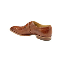 Belvedere Shoes Marte Genuine Ostrich Leg single buckle monk strap Camel R810