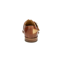 Belvedere Shoes Marte Genuine Ostrich Leg single buckle monk strap Camel R810