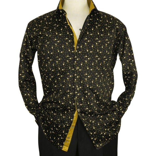 Men Shirt J.Valintin Turkey Usa Egyptian Cotton Axxess Style 2Z50 - 06 Black - J.Valintin Men's Wear Legend - 4894