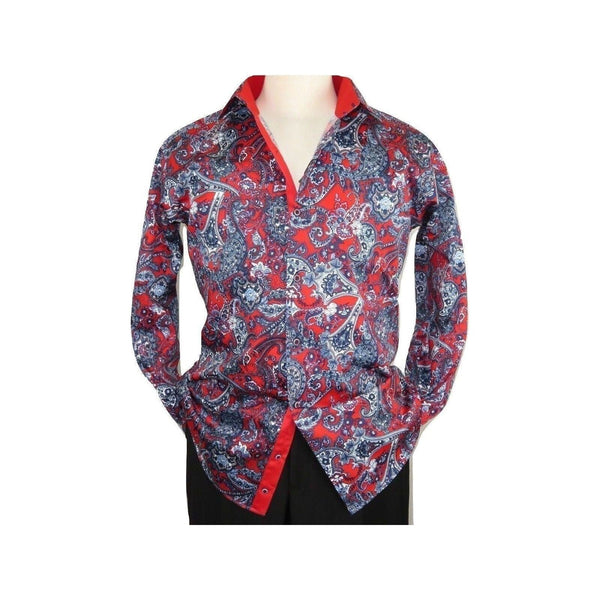 Men Shirt J.Valintin Turkey Usa Egyption Cotton Axxess Style 5406 - 04 Red - J.Valintin Men's Wear Legend - 4864