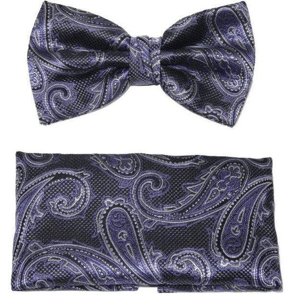 Men's Fancy Bow Tie/Hankie Set By J.Valintin Soft Microfiber Silky JVBT - 31 - J.Valintin Men's Wear Legend - JVBT - 31
